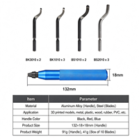 Kit d'outils de débavurage R3000 avec poignée en aluminium et 10 lames, outil de chanfreinage pour le bois, le plastique, l'impression 3D et le métal