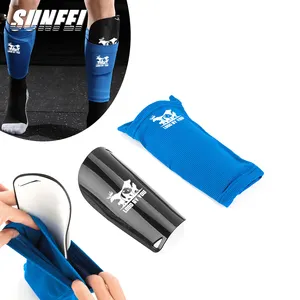 sunfei Football Shin Guard Stays Sock Calf Sleeves with Pocket Soccer Shin Pads Custom logo Soccer Shin Guard Pads Leg