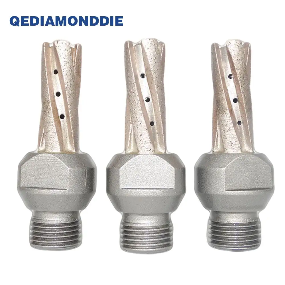 High Quality Diamond CNC Finger Router Bit Cutter Sintered Thread Shank Glass Diamond Milling Cutter For Glass CNC Machine