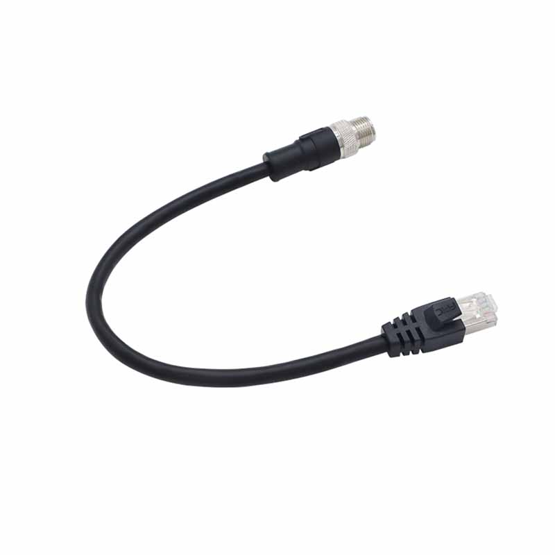 M12 Dcode 4-контактный разъем для подключения к RJ45 круговой кабель питания