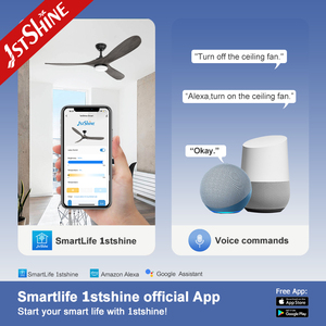 1stshine Led Ventilador de techo Fabricante OEM 60 pulgadas 3 aspas de madera LED Ventilador de techo con luz - Product Image 6