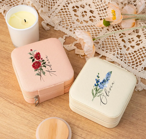 Caja de Joyería de Cuero de Alta Calidad para Anillos y Collares, con Logotipo Personalizado, Caja de Almacenamiento de Lujo para Anillos y Aretes - Product Image 5