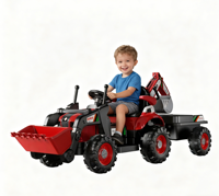 Jouet de voiture d'excavatrice électrique pour enfants, à monter soi-même, télécommande, alimenté par batterie, en plastique, pour garçons, 3-6 ans, blanc jaune, 6 roues