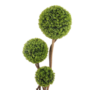 Árvore de grama artificial de madeira, árvore de grama <span class=keywords><strong>topiary</strong></span> com pote de plástico preto para decoração externa - Product Image 5