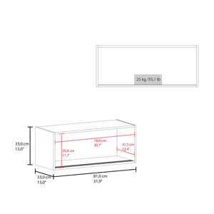 Wall Storage Cabinet 32-Inch Wide With Sliding <b>Doors</b> Compact Wall Mounted For Bedroom Office Living Room - Product Image 5