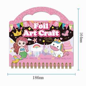 Set de Actividades Portátil para Niños, Sin Desorden, con Temática de Princesas de Dibujos Animados, Kits de Arte y Manualidades con Papel de Aluminio Colorido para Niños - Product Image 6