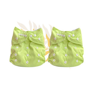 Cubierta de pañal de tela de tamaño único, lavable, reutilizable, bolsillo, doble fuelle - Product Image 4