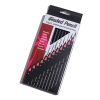 Lot de 12 crayons de croquis souples et transformables 2H-8B, motif dessin animé, 9*20.5cm, mine noire, en bois, promotionnel