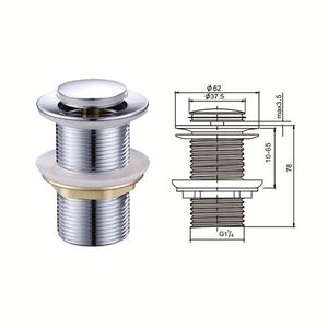 Crépine de vidange en acier inoxydable chromé pour lavabo, baignoire et douche, avec système pop-up, pour la récupération des cheveux et la protection de la salle de bain - Product Image 5
