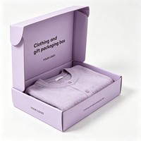 Boîtes en carton de luxe personnalisées avec logo pour vêtements, chaussettes, t-shirts, emballages cadeaux pour femmes et hommes