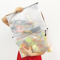 Bolsa Organizadora de Gran Capacidad Directo de Fábrica, Carpeta de Archivos de PVC, Bolsas de Malla Transparentes con Cierre, Bolsa de Plástico para Papelería