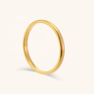 Ding Ran Bagues Simples et Élégantes 2mm 4mm 6mm en Acier Inoxydable Plaqué <span class=keywords><strong>Or</strong></span> 18 Carats Inoxydables - Product Image 4