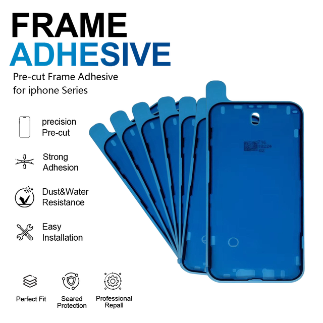 Phone Repair Adhesive Precise Cut LCD Screen Sealing Gasket Strong Waterproof Frame Glue with Pull Tabs for iPhone 13 14 15