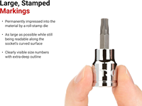 T10 T20 T30 T40 T45 T50 T55 Outil de douille Torx Cr-v 1/2 "3/8" Outil de réparation de voiture à entraînement carré à cliquet