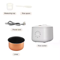 Cuiseur à riz électrique 3L pour usage domestique, forme tambour, 600W, faible teneur en sucre, cuiseur vapeur multifonction, minuterie 24H, maintien au chaud