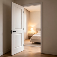 Porte intérieure moderne en MDF laqué imperméable Xinpai, prix usine, pour hôtel, école, chambre à coucher