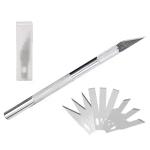 Kit de herramientas de tallado de Metal, cuchillas antideslizantes, PCB para teléfono móvil, bricolaje, reparación, cuchillo tallado a mano