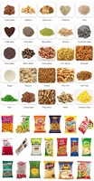 Seau à chaîne semi-automatique de 1kg pour boulettes de viande de biscuits Machine d'emballage de remplissage et de scellement de grains gonflés d'aliments surgelés