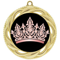 Médaille de couronne en relief sur mesure de fabricant Noble avec médaille de Budge de couronne d'artisanat de souvenir d'insertion personnalisée