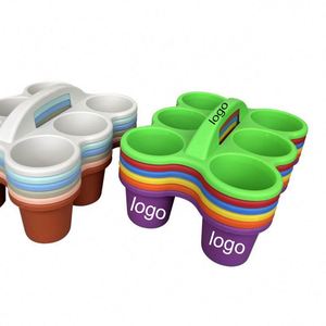 Plateau de rangement scolaire empilable 6 compartiments avec logo personnalisé, en PP durable, pour l'organisation des fournitures artistiques, design moderne pour les salles de classe d'art - Product Image 1