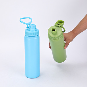 Bouteille d'eau en acier inoxydable multi-tailles (18oz, 22oz, 25oz, 32oz) avec couvercle à poignée de transport, bouteille sport isotherme sous vide, logo personnalisé - Product Image 2