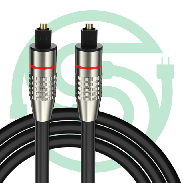 Digital Optical Audio Cable Fiber Optic Toslink Male to Male Cord Compatible with Home Theater Sound Bar TV PS4 Xbox