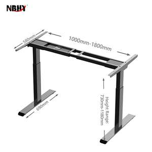Escritorio de pie eléctrico moderno de 120cm Escritorio de oficina ajustable en altura ajustable para sentarse - Product Image 4