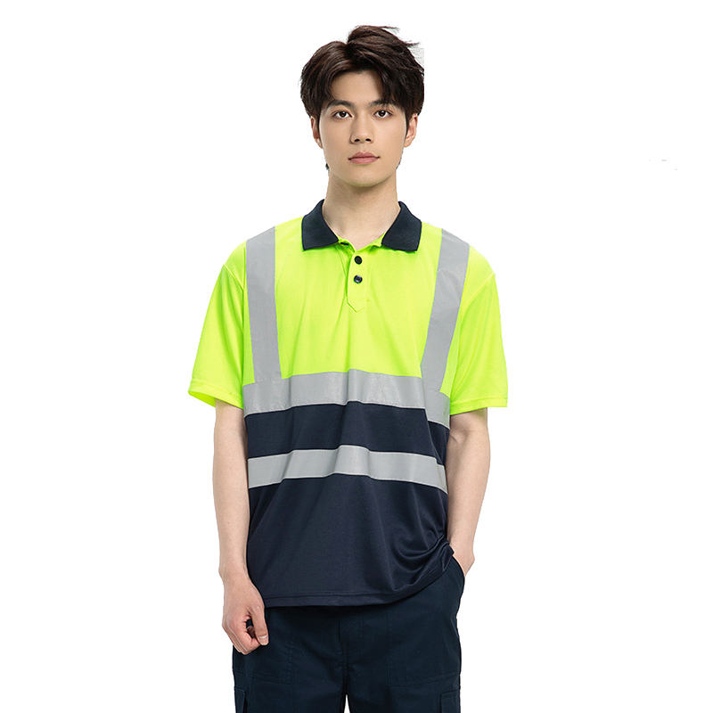 Manga corta amarillo fluororeacent