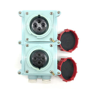 Prise double rouge RSIL2-3, norme IEC, marine, industrielle, en verre, niveau IP55 IP44, 125A 16A, Afrique du Sud, Chine - Product Image 4