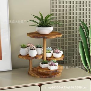 Torre de Cupcakes de Madera con Forma de Flor, 4 Niveles, Soporte Multiusos para Postres de Cumpleaños - Product Image 1