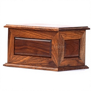 Handcrafted American Style Funeral Cremation Urns Pet <b>Ashes</b> Customizable Pine Wood <b>Keepsake</b> Storage Box 220 Cubic Inch BS-48 - Product Image 2
