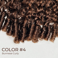 Peluca de cabello birmano rizado 9x6 con gorra M y cordón ajustable # Peluca sin pegamento de 4 colores, marrón chocolate, cabello humano, línea de cabello natural