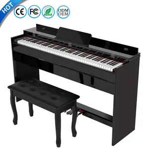 Keyboard piano digital 88 tombol, instrumen musik midi piano elektronik