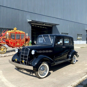 Voiture électrique classique vintage noire Zhenda, modèle Q235B, avec toit rigide, style rétro, personnalisée, de luxe, élégante, en acier, pour mariages et expositions - Product Image 1