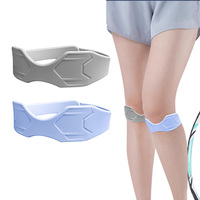 Genouillères de sport professionnelles en silicone avec support rotulien, stabilisatrices, respirantes, confortables, à structure alvéolée et anti-collision avec fixation à crochet
