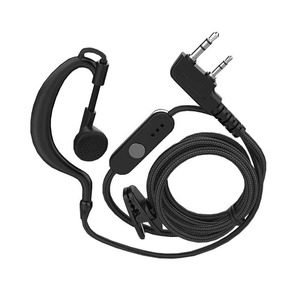Cable para auriculares walkie-talkie de 3,5 mm con gancho para la oreja, cableado universal, negro - Product Image 1