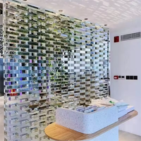 Blocs de verre solides, briques de verre pour la décoration murale, 50*100*200mm, briques de verre solides fusionnées