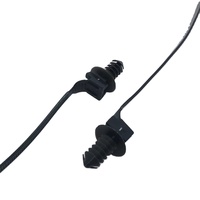 Attaches-câbles noires faciles à fixer pour bordure avec clip pour tuyau