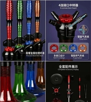Pipes à fumer en verre de type droit classiques du Zhejiang, portables, durables et de haute qualité, ensemble complet de chicha avec technique de laque