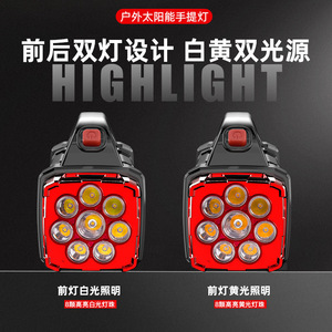 Solar <b>Led</b> Portable <b>Light</b> With Usb Charging Outdoor Camping Flashlight - Product Image 4