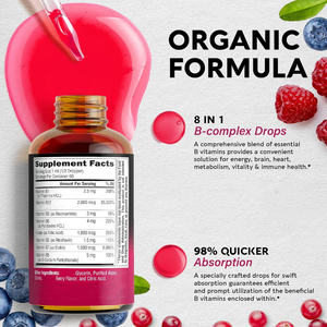 60 ml B-Complex <b>Vitamin</b> B <b>Liquid</b> Drops with <b>Vitamin</b> B5 20000 mcg Energy Brain Heart Support Vegan Natural Oral <b>Liquid</b> Supplement - Product Image 3