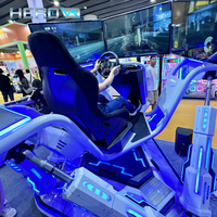Simulador de Carreras HEROVR 6-Dof con 3 Pantallas, Máquina de Juego Hidráulica con Cabina de F1 para Niños, Asiento Metálico para Interiores de Centros Comerciales