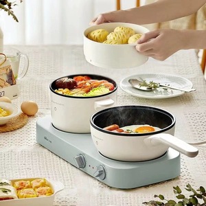 Olla Eléctrica Little Bear de Doble Quemador, 2L, Recipiente Interior Antiadherente, Control Mecánico, para Uso en Dormitorios Estudiantiles - Product Image 1