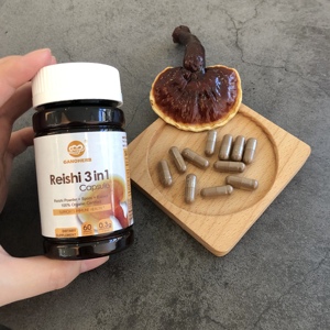 Ganoderma לוסידום תווית פרטית תוספת צמחים 100% פטריות lingzhi אורגני רישי 3 ב 1 קפסולה - Product Image 3
