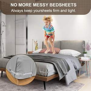 Lock <b>Bed</b> Sheet Straps Holder with <b>Adjustable</b> Height Position Upgraded Open Corner Holders Keep Sheets Firm & Tight - Product Image 4