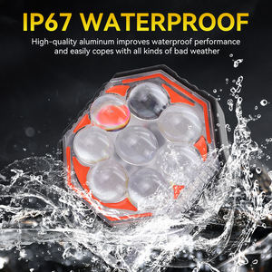 Projecteur LED pour moto, double couleur, clignotant, 4-8 lentilles, lampe de travail auxiliaire pour voiture/camion/SUV/ATV/UTV/4x4 tout-terrain - Product Image 3