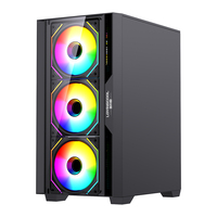Boîtier d'ordinateur gamer haute performance LOVINGCOOL, tour moyenne MATX ITX, noir, boîtier PC personnalisé avec verre trempé, châssis de PC de bureau