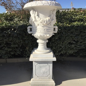 Statue <span class=keywords><strong>di</strong></span> <span class=keywords><strong>marmo</strong></span> intagliate a mano sculture in pietra e sculture da giardino fioriere vasi da fiori - Product Image 5