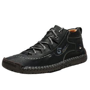 Chaussures montantes décontractées pour hommes en cuir PU, respirantes et confortables, à lacets, semelle intérieure en EVA, tailles 38-48 – Tendances mode hiver - Product Image 1