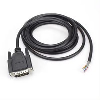 Elektronischer 9-Poliger 28AWG Mini-DIN 9-Pin MD9-Pin Stecker PVC/PBT-Isolierung zu Abisoliertem Verzinntem Kabelbaum